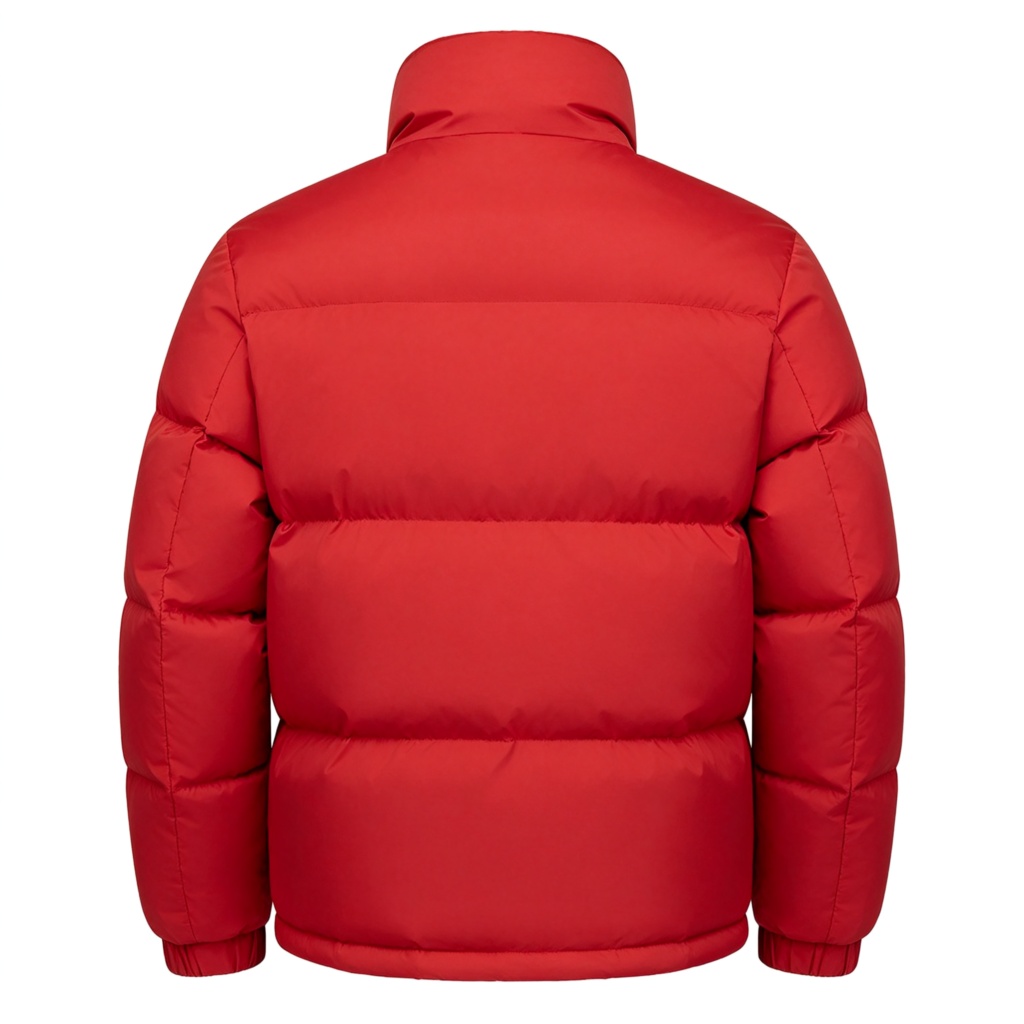 Red Stand Collar Down Jacket – Bild 3