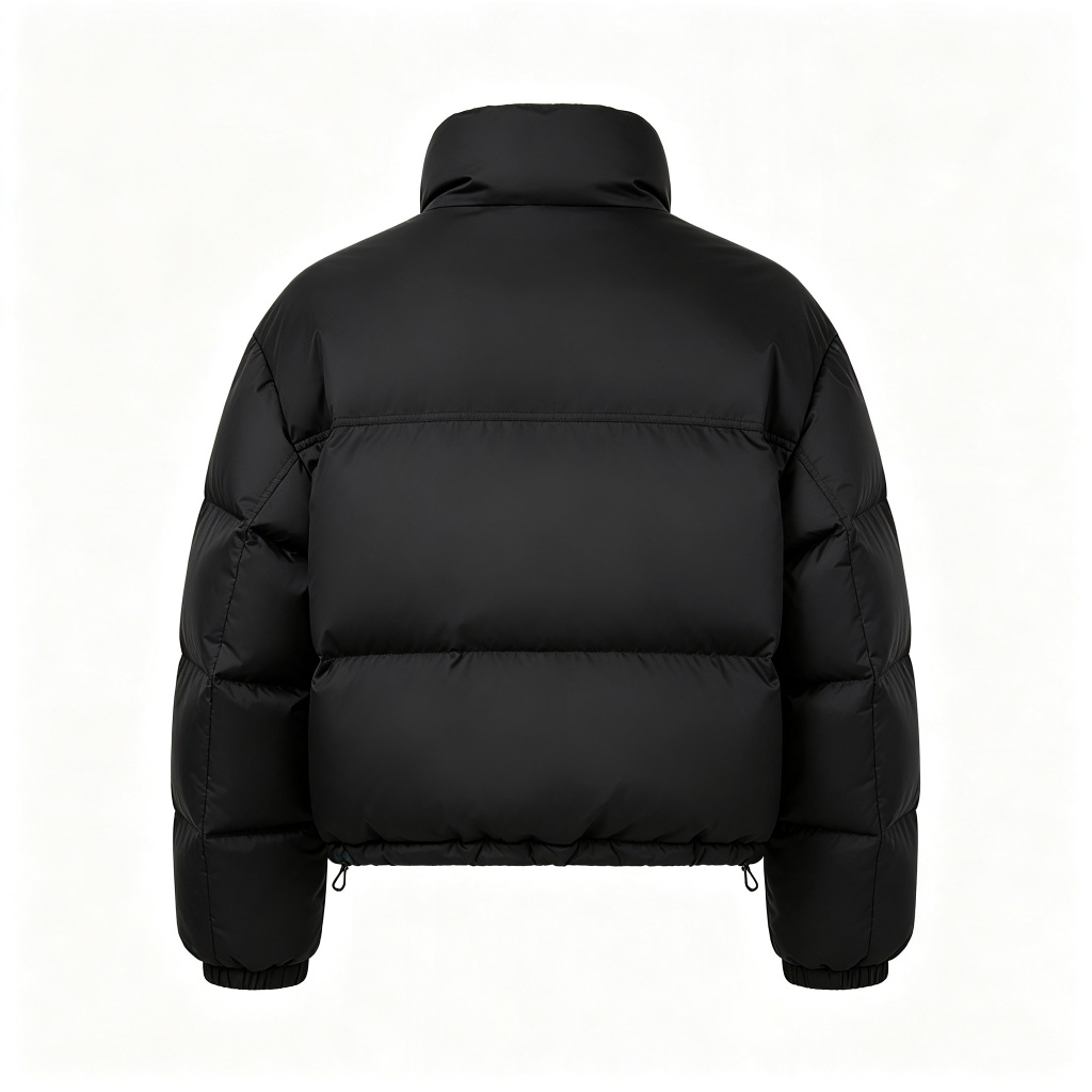 Black Panel Down Jacket – Bild 3