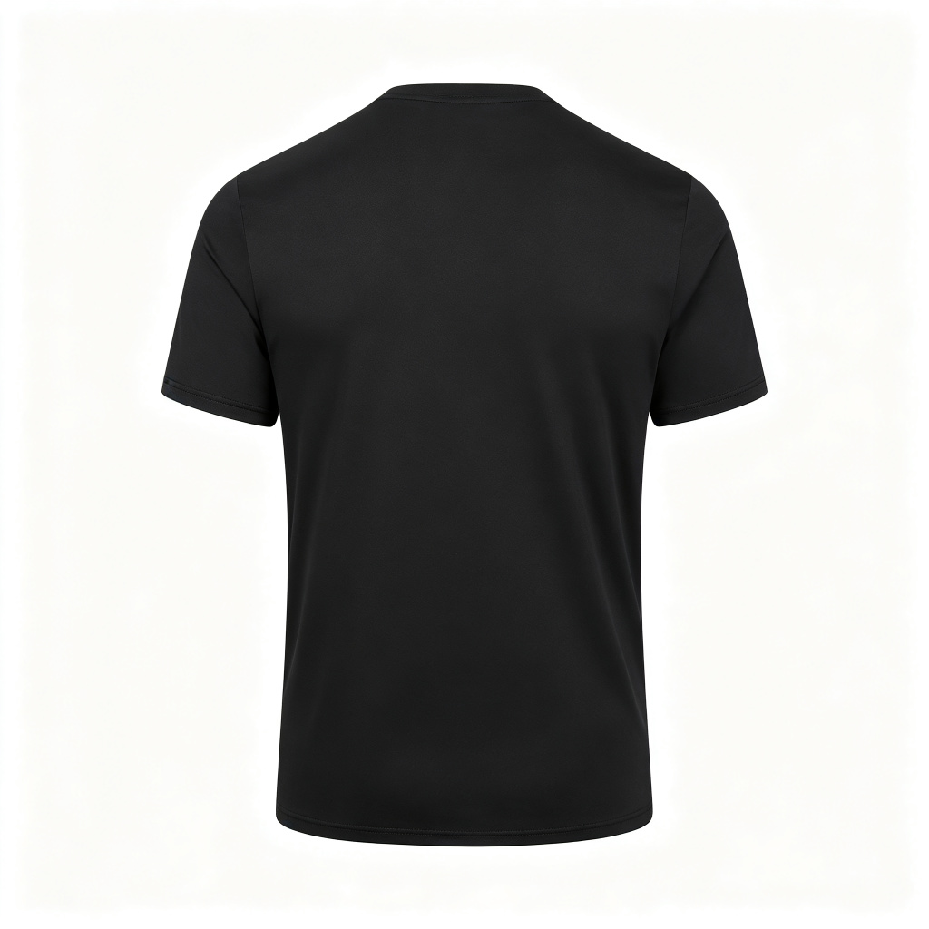 Black Crew Neck Short Sleeve Athletic T-Shirt – Bild 3