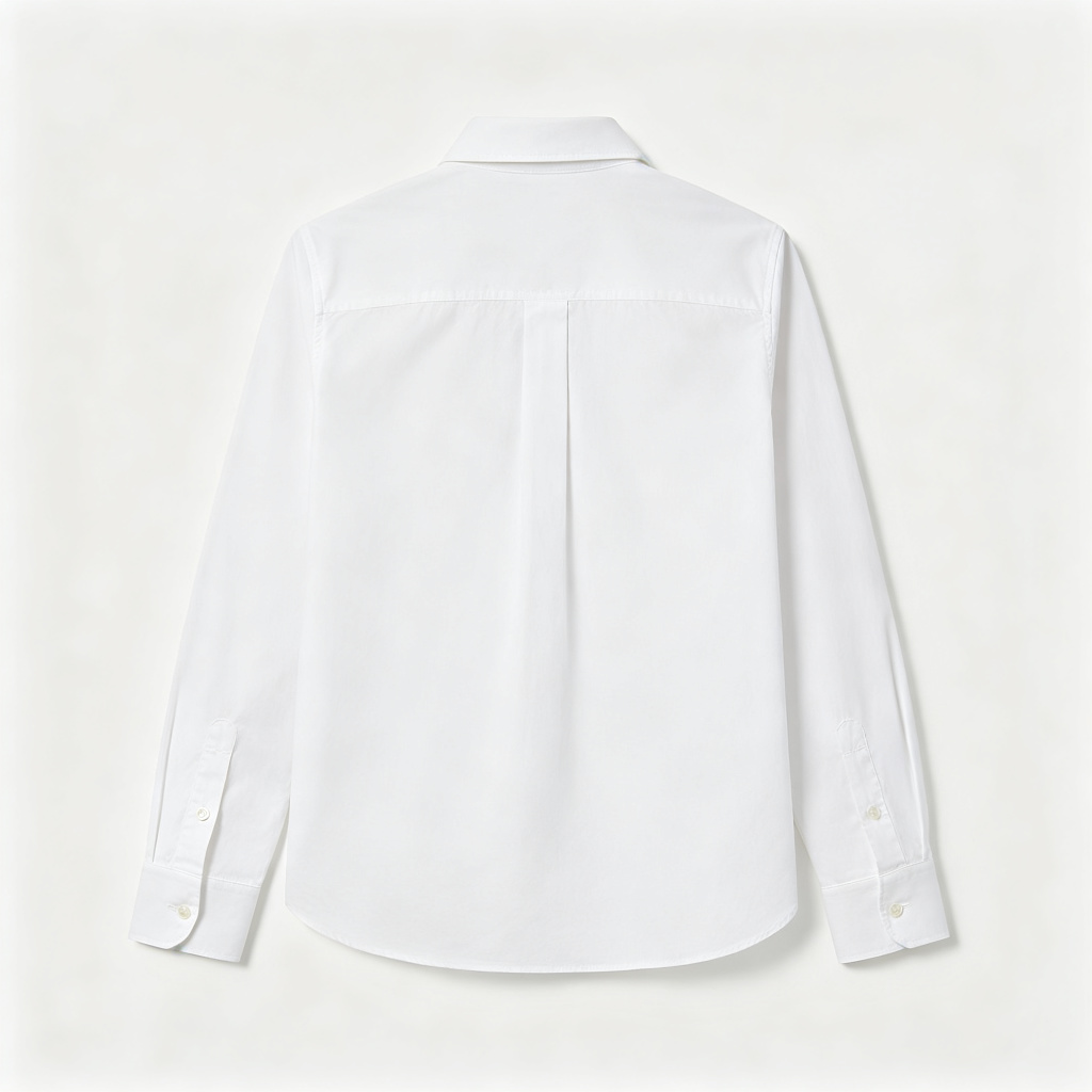 White Long Sleeve Button-Down Shirt – Bild 3