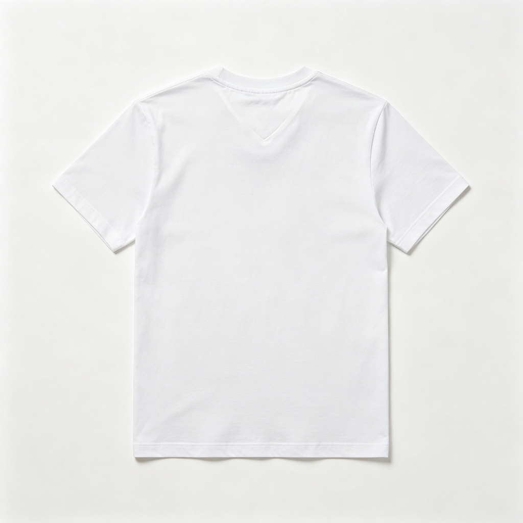 White V Neck Short Sleeve T-Shirt – Bild 3