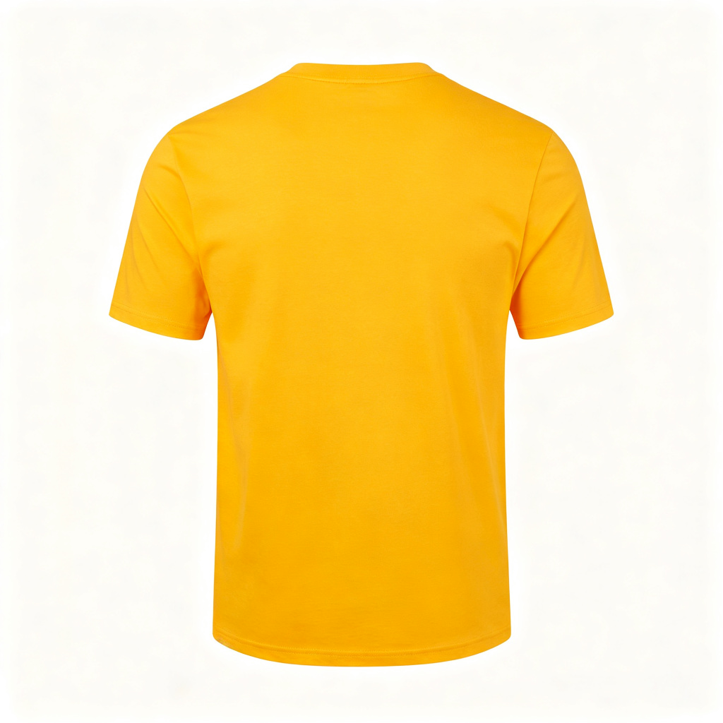 Bright Yellow Crew Neck Short Sleeve T-Shirt – Bild 3