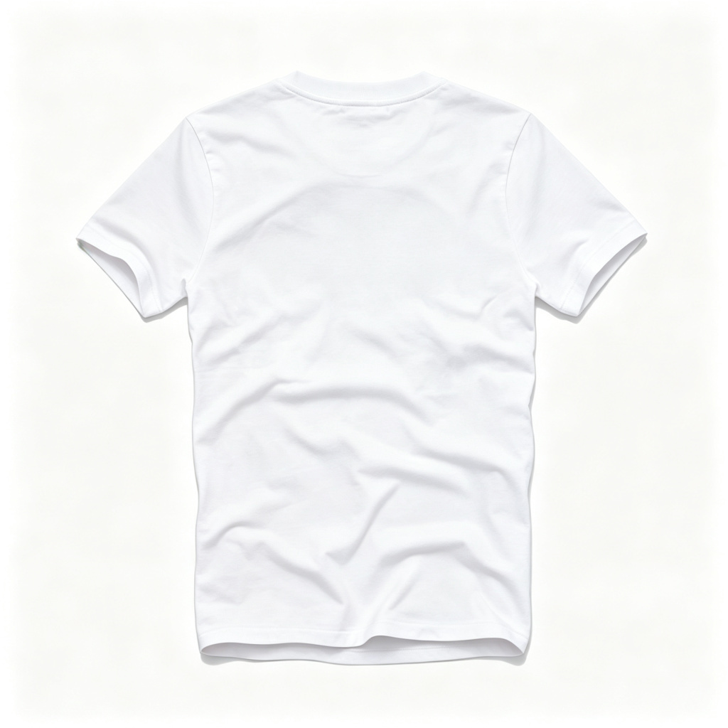 White Crew Neck Short Sleeve T-Shirt – Bild 3