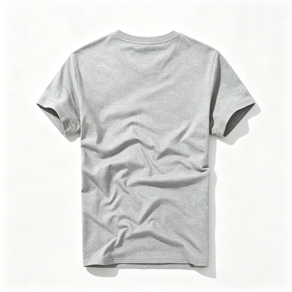 Heather Gray Crew Neck Short Sleeve T-Shirt – Bild 3