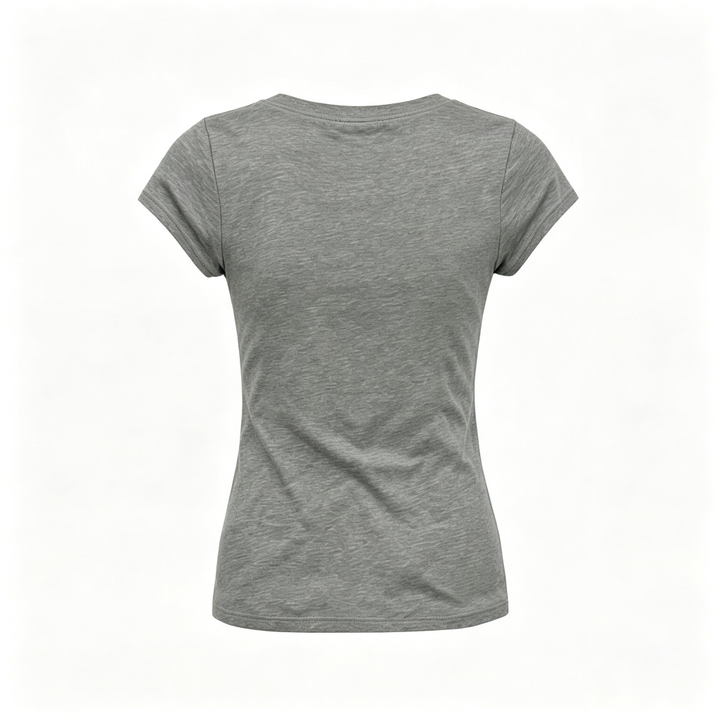 Women's Heather Gray Crew Neck T-Shirt – Bild 3