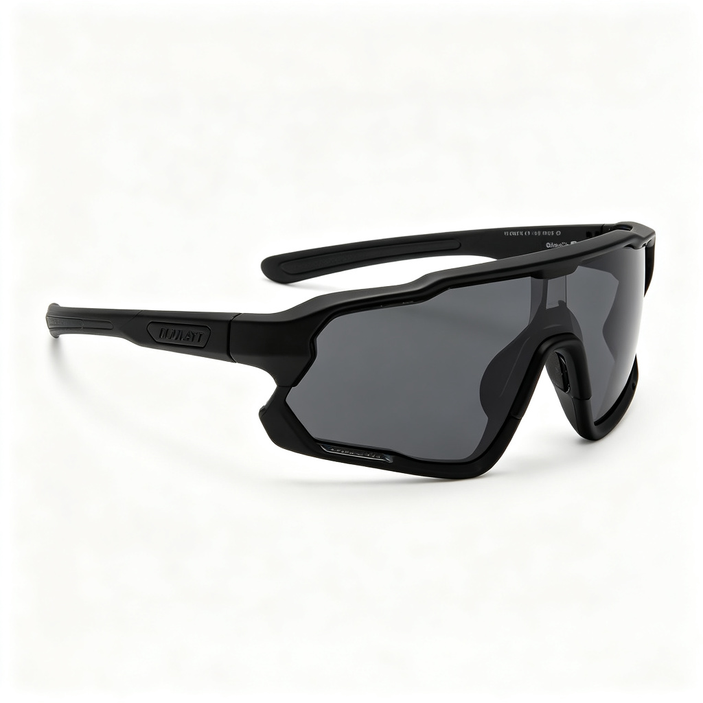 Black Sports Wrap Sunglasses – Bild 3