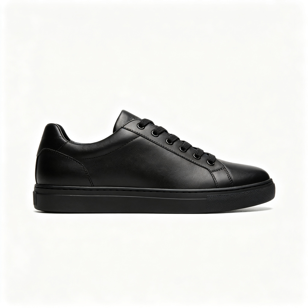 Black Leather Skate Shoes – Bild 3