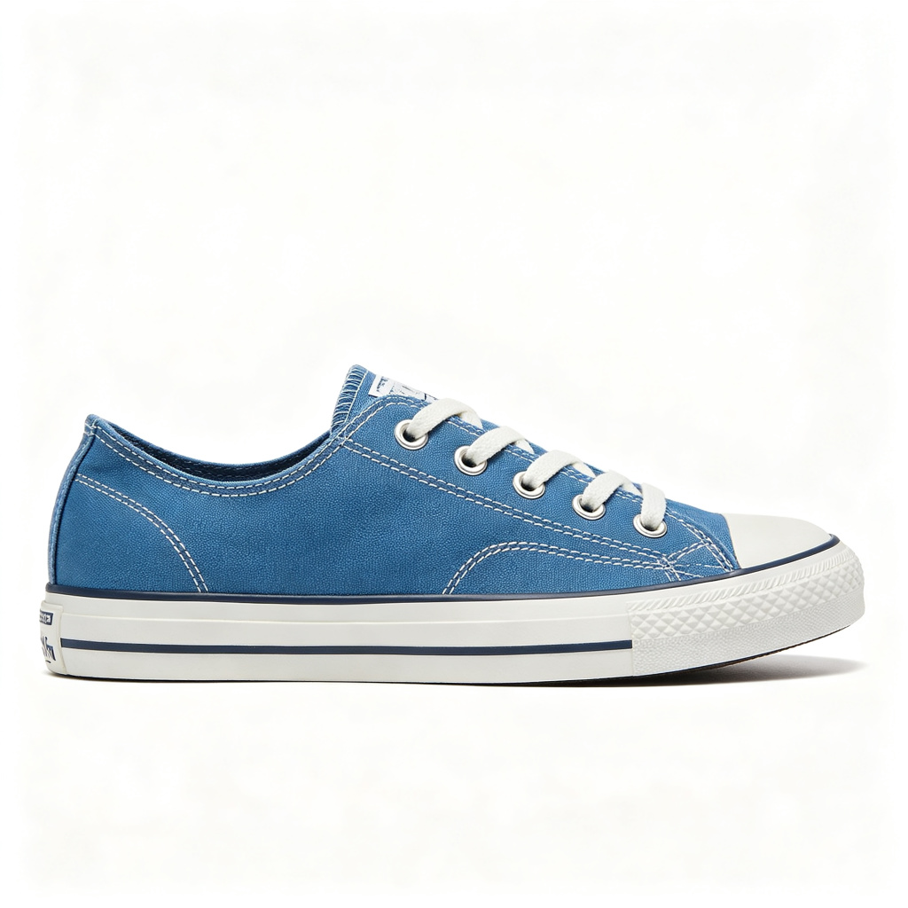 Blue Low Top Canvas Shoes – Bild 3