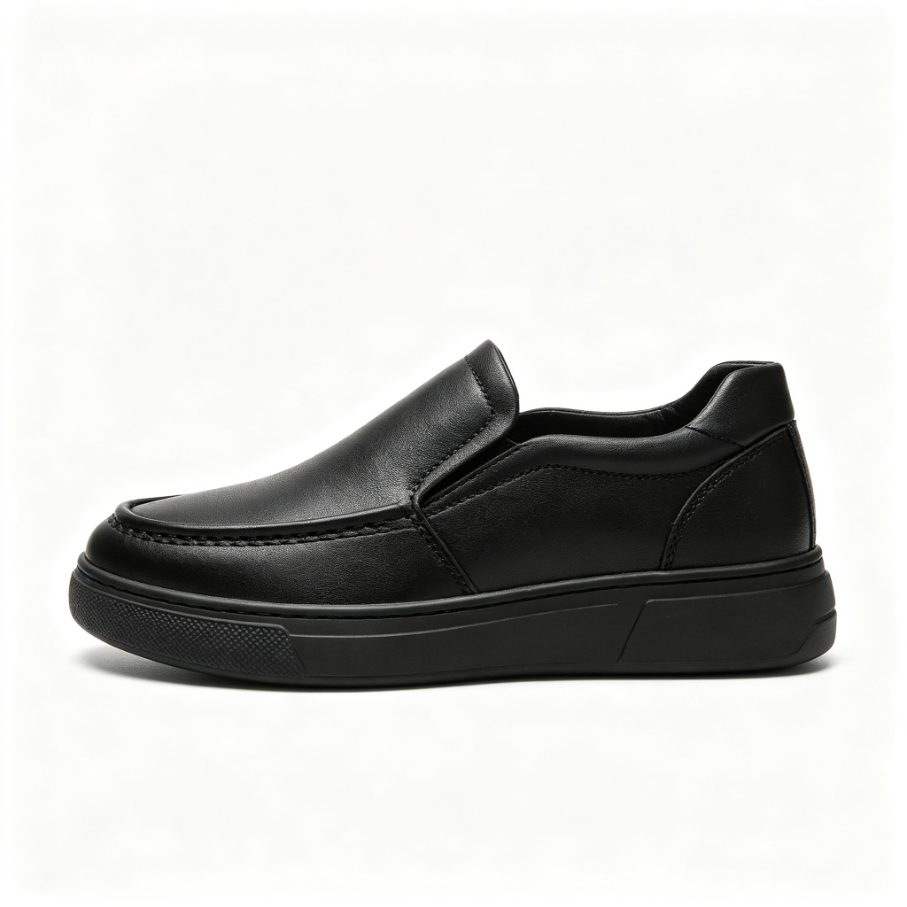 Black Casual Leather Shoes – Bild 3