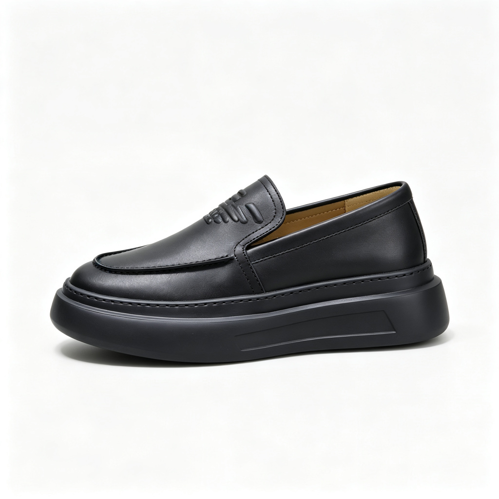 Black Platform Loafers – Bild 3