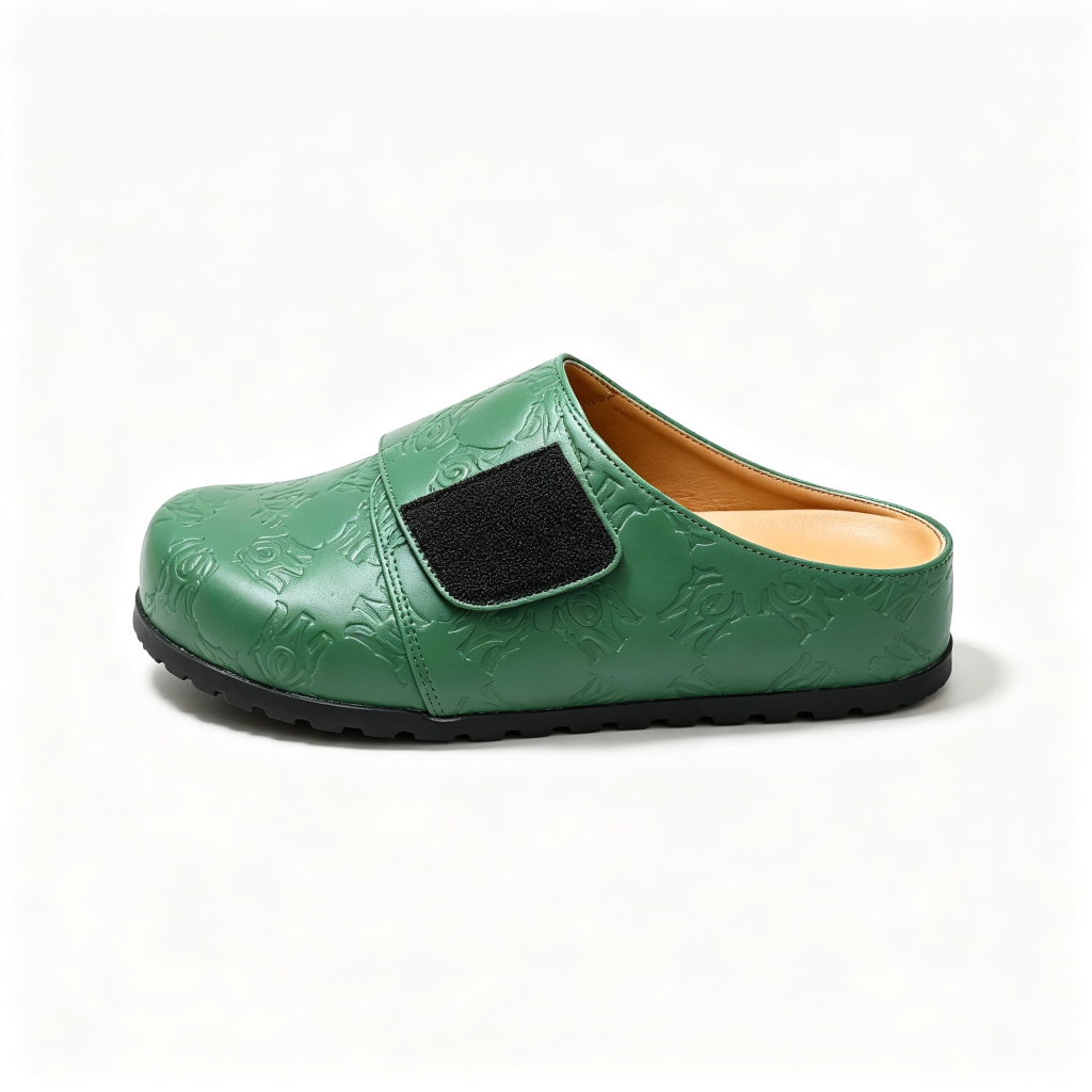 Green Embossed Mule Slides – Bild 3
