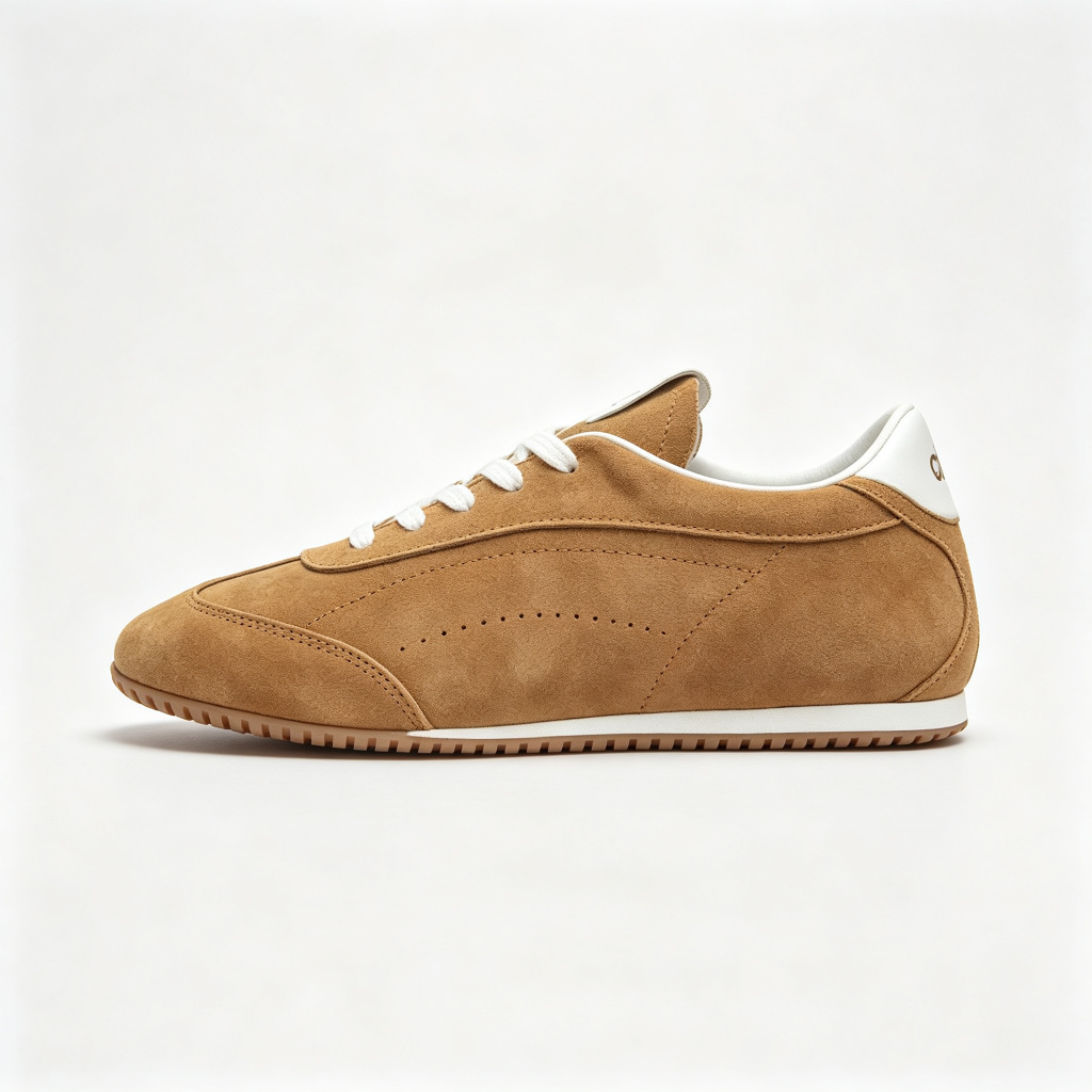 Camel Suede Retro Sneakers – Bild 3