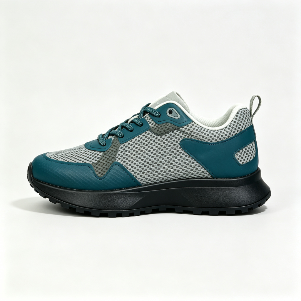 Blue Gray Color Block Trail Running Shoes – Bild 3