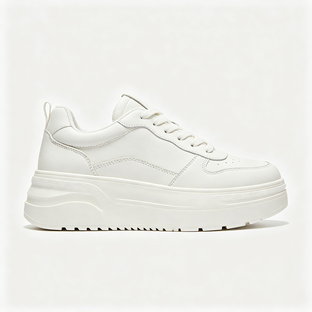 White Platform Sneakers – Bild 3
