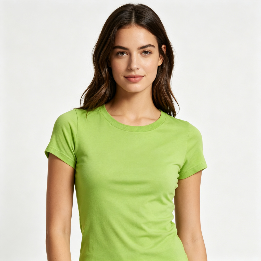 Apple Green Women's Crew Neck T-Shirt – Bild 4