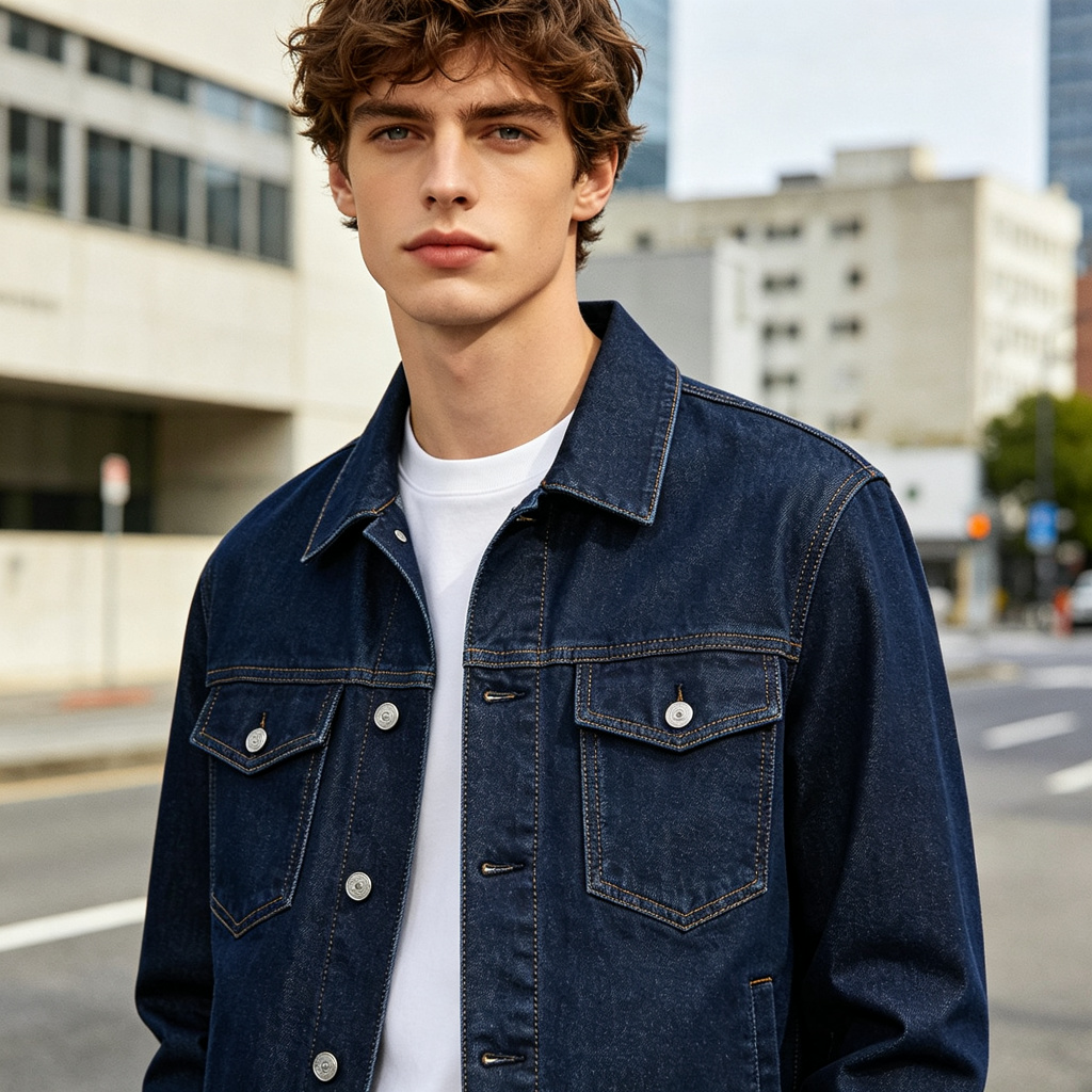 Dark Blue Denim Jacket – Bild 4