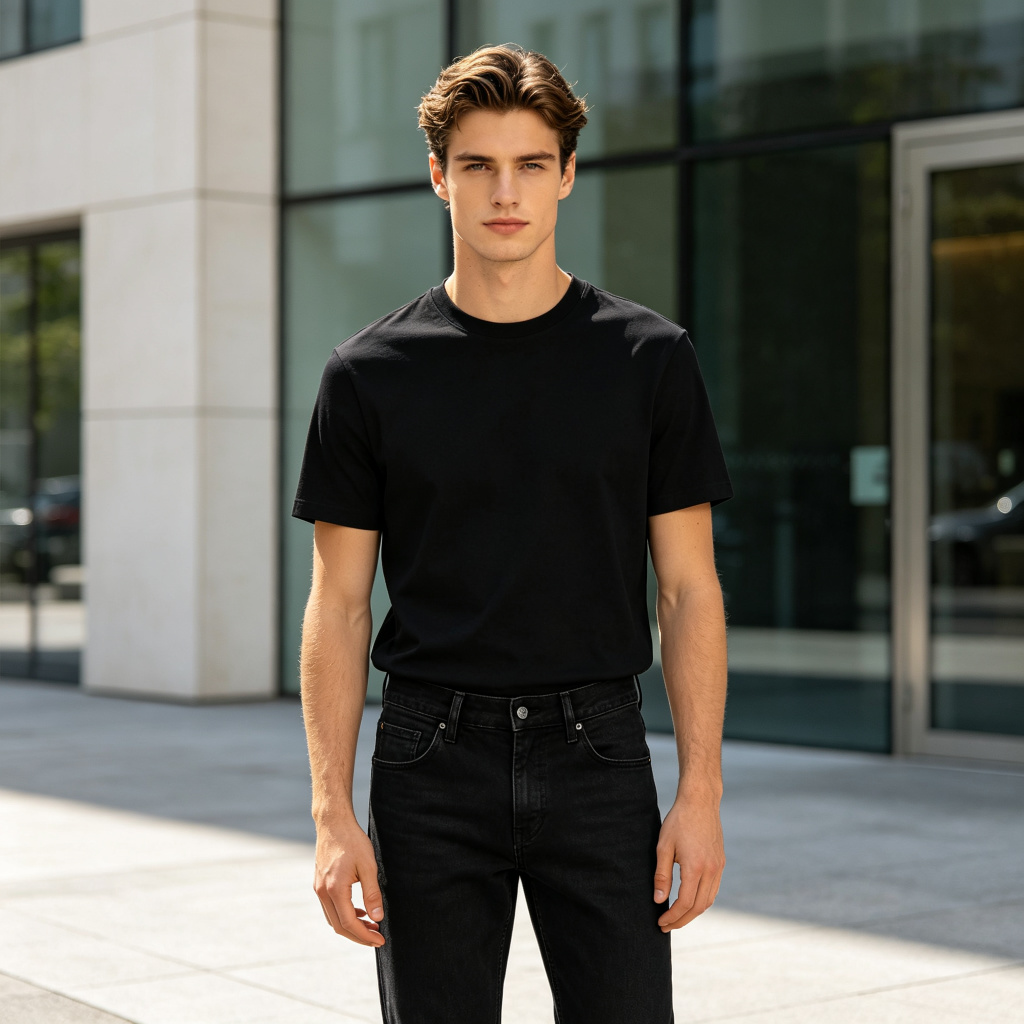 Black Straight Leg Jeans – Bild 4
