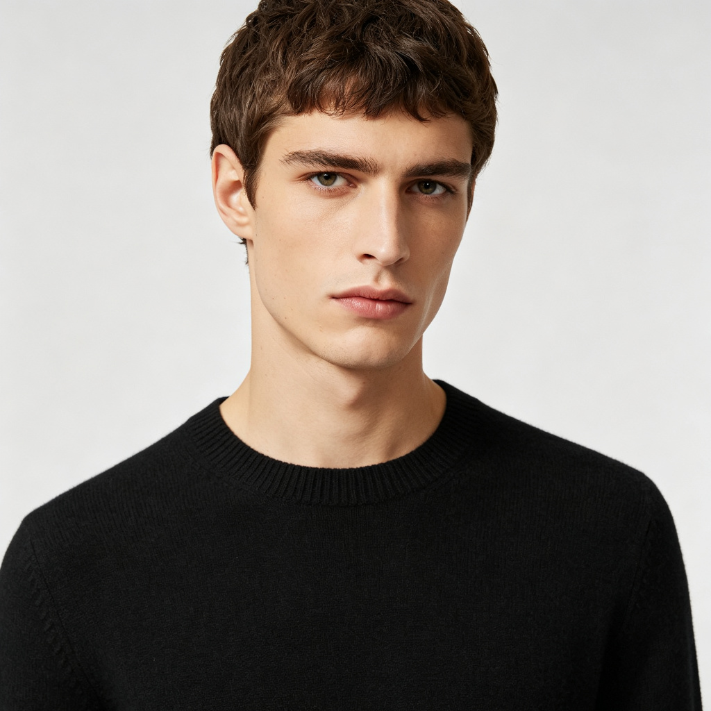 Black Crew Neck Knit Sweater – Bild 4