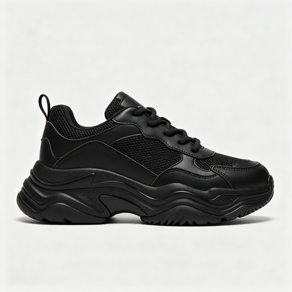 Black Athletic Casual Sneakers – Bild 4