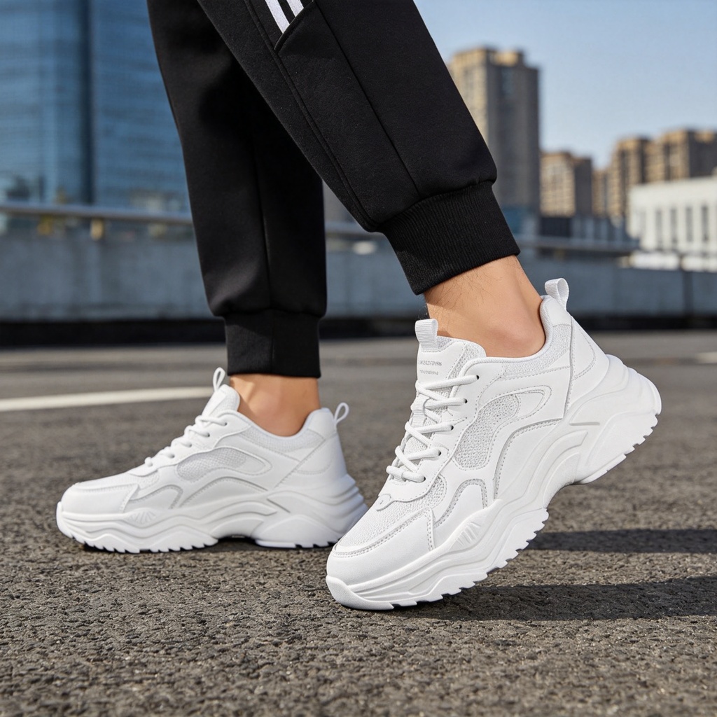 White Platform Chunky Sneakers – Bild 4