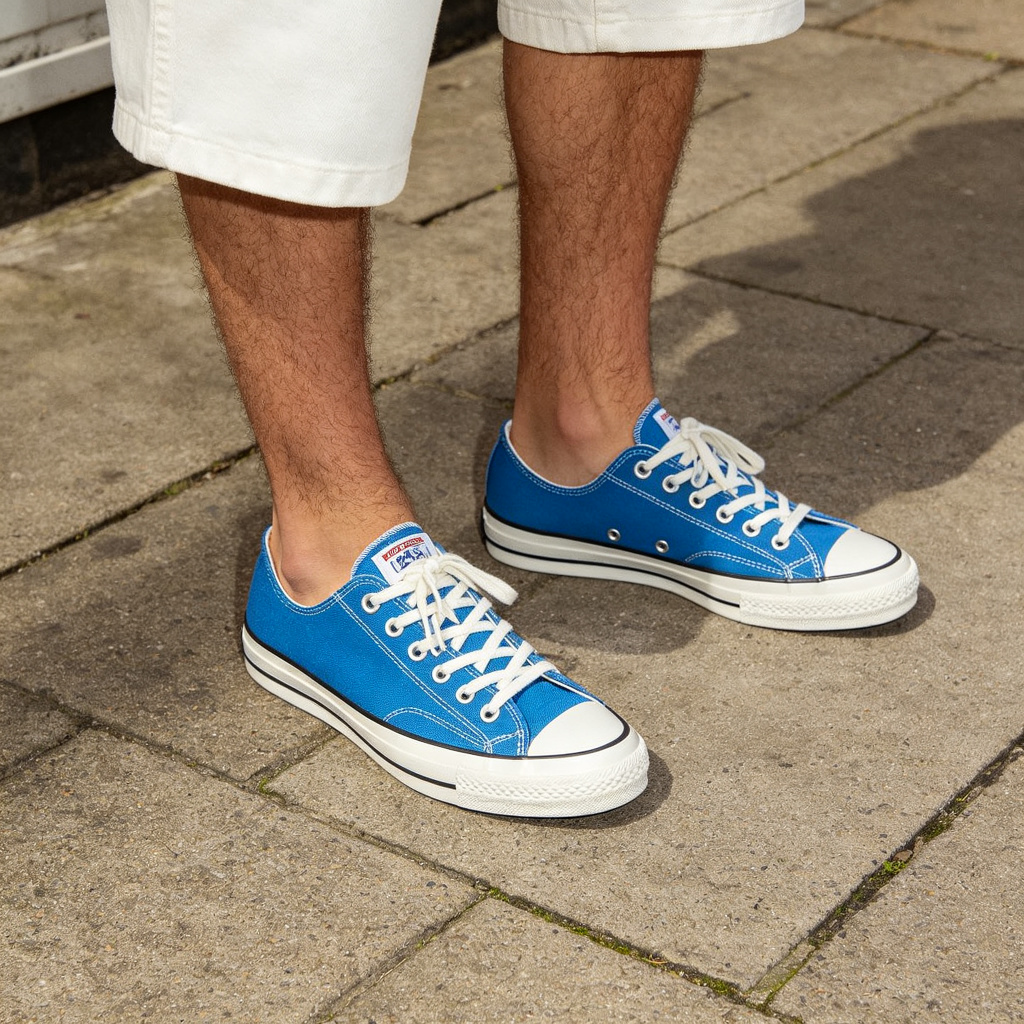 Blue Low Top Canvas Shoes – Bild 4