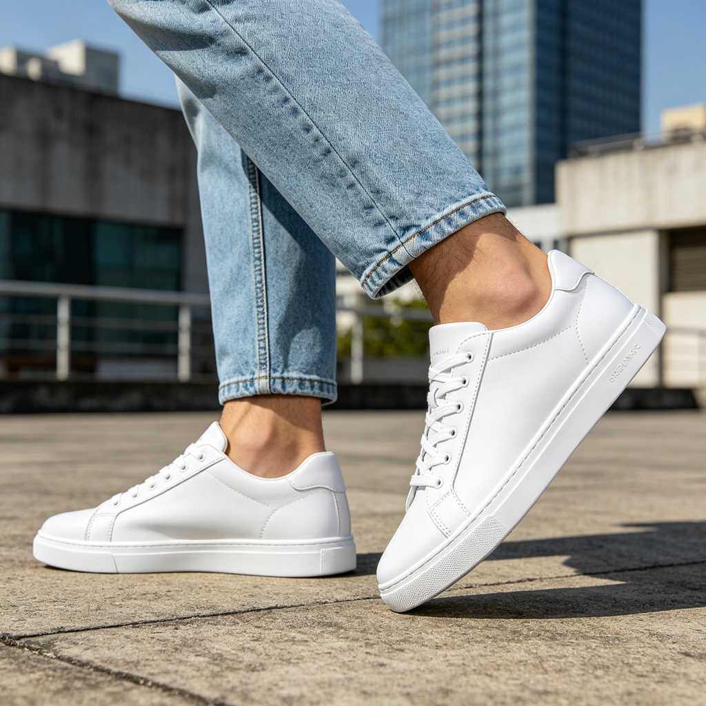 White Leather Shoes – Bild 4