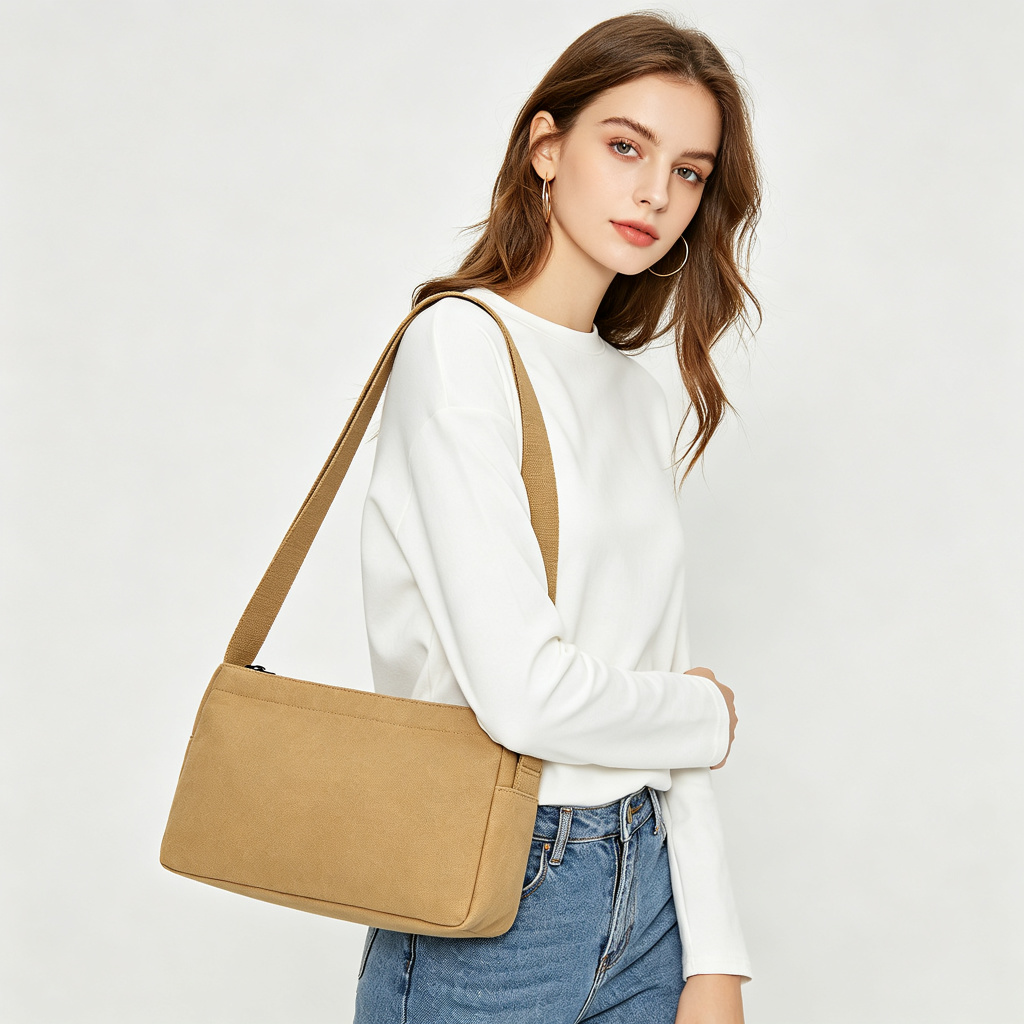 Khaki Canvas Bag – Bild 3