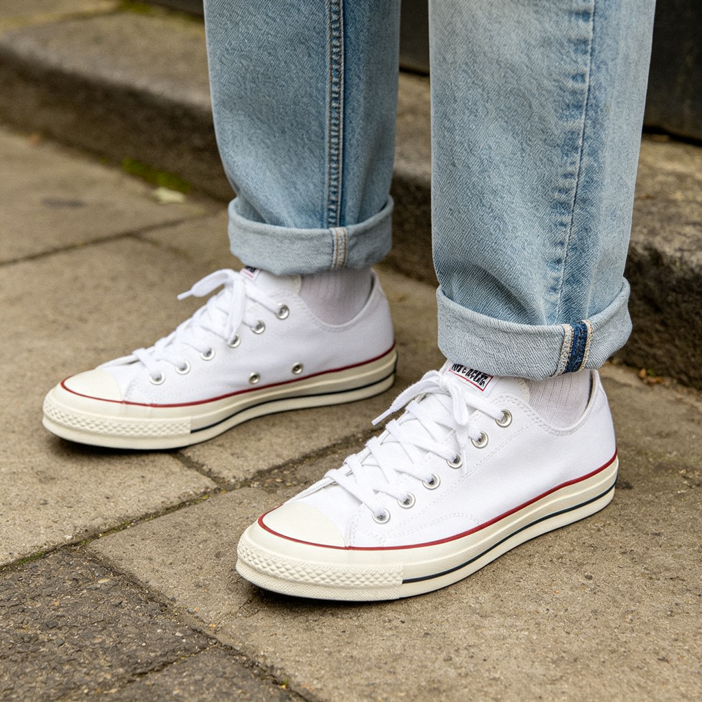 White Canvas Shoes – Bild 4