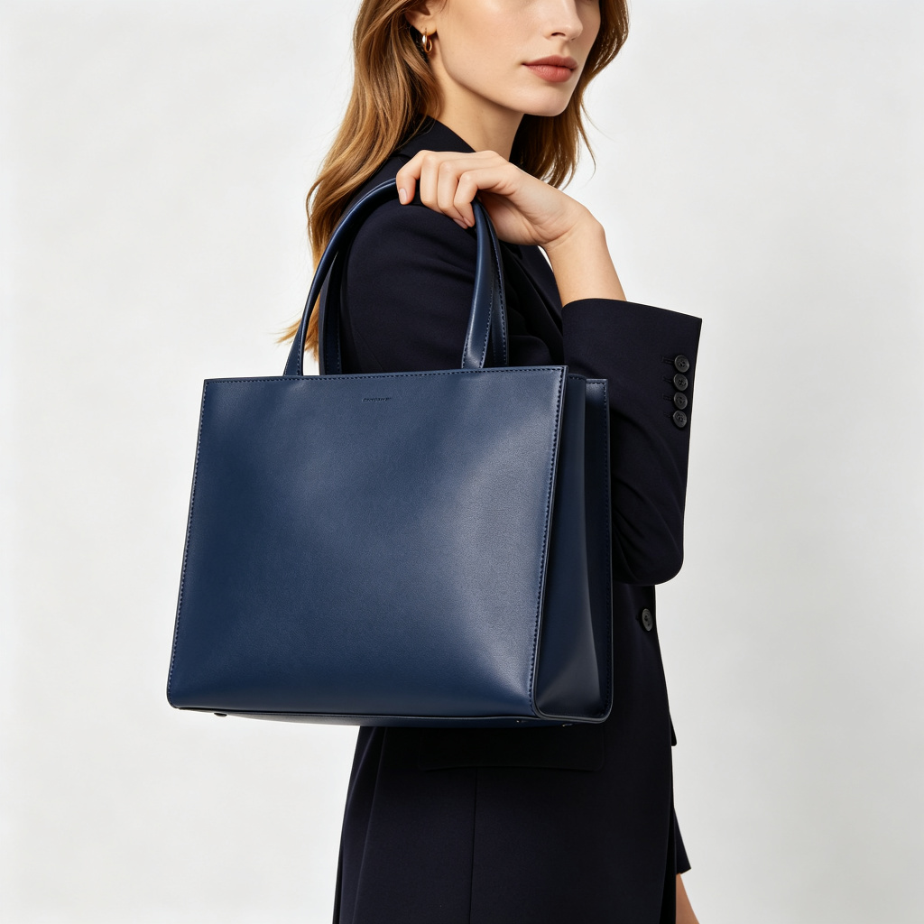 Dark Blue Leather Bag – Bild 3