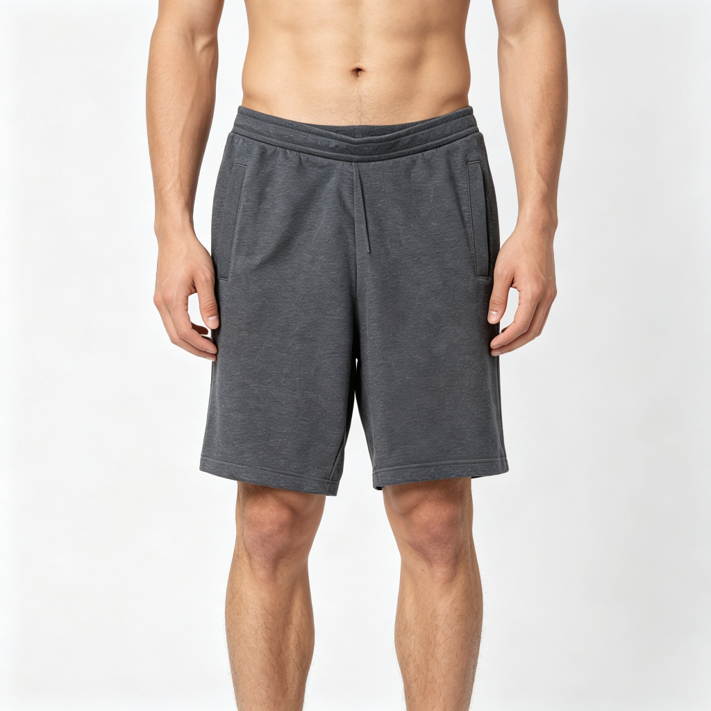 Dark Gray Cotton Casual Shorts – Bild 4