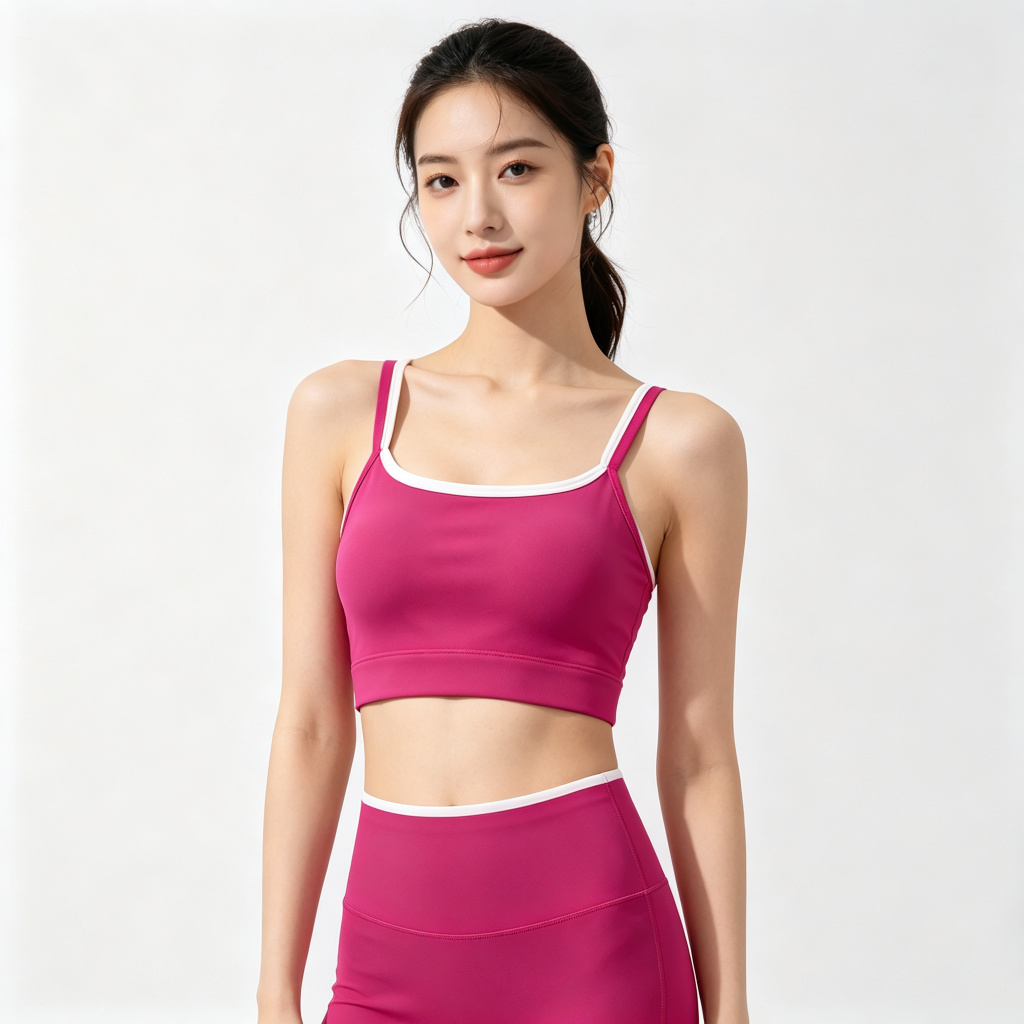 Rose Red Camisole Shorts Tracksuit Set – Bild 4