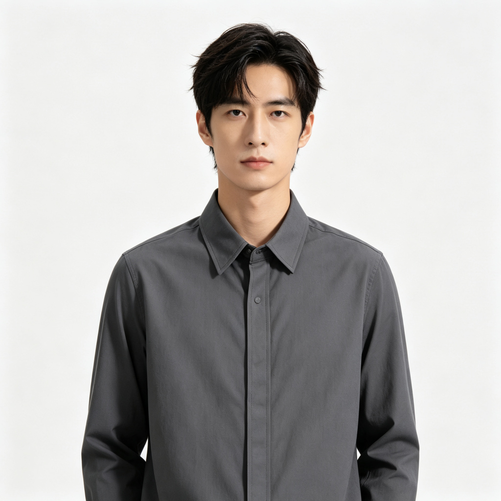 Dark Gray Long Sleeve Shirt – Bild 4