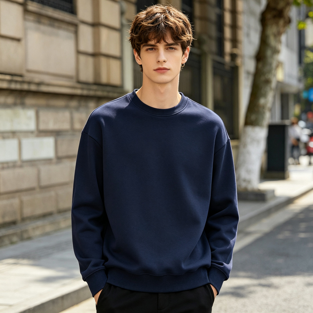 Navy Crew Neck Sweatshirt – Bild 4