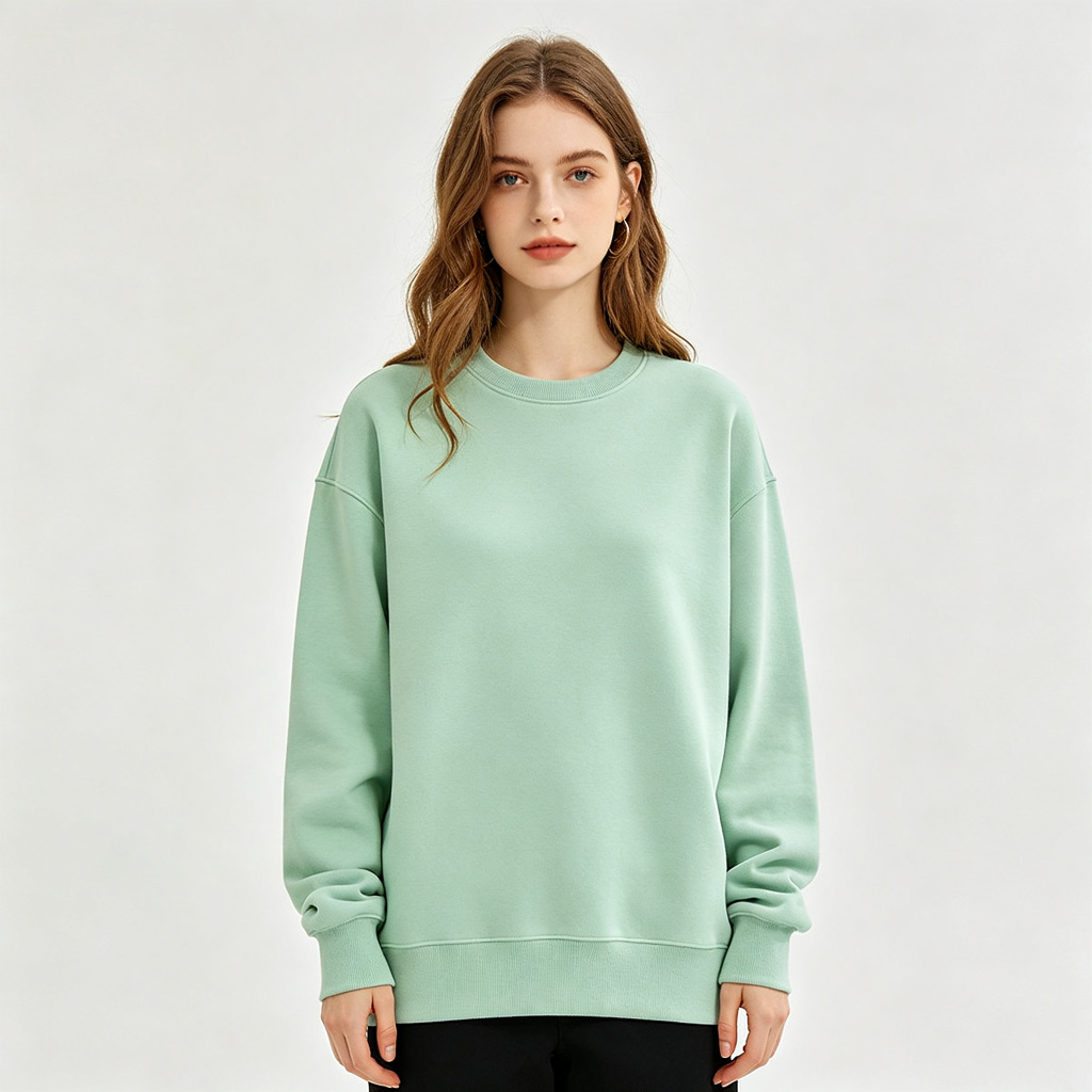 Mint Green Crew Neck Sweatshirt – Bild 4