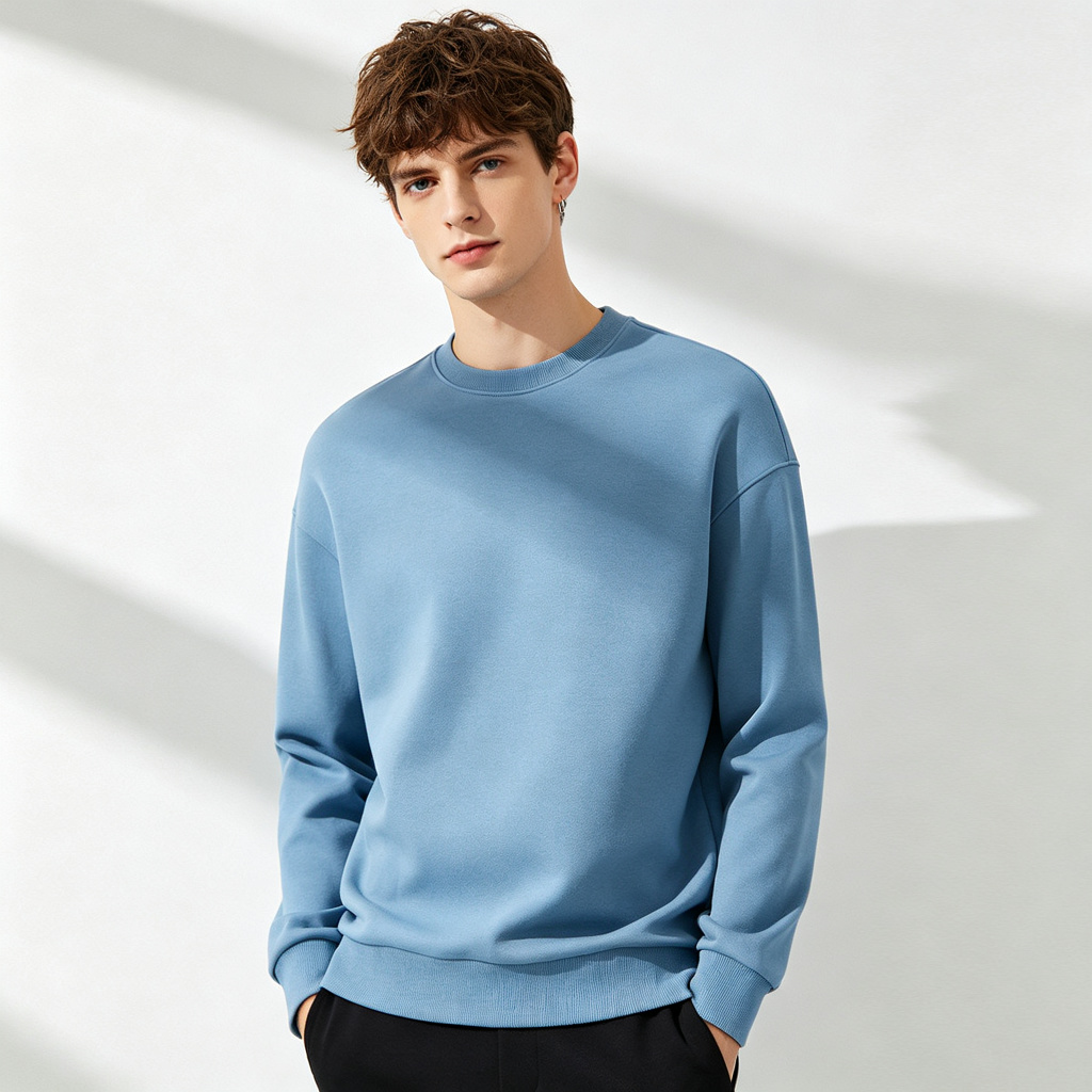 Sky Blue Crew Neck Sweatshirt – Bild 4