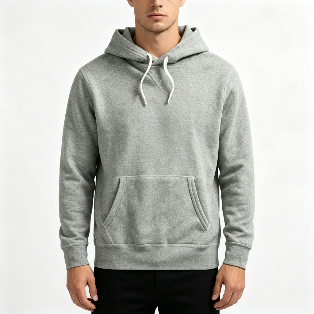Heather Gray Hooded Sweatshirt – Bild 4