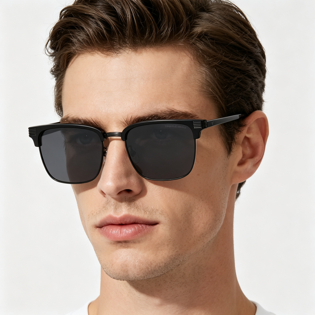 Black Brow Bar Square Sunglasses – Bild 3