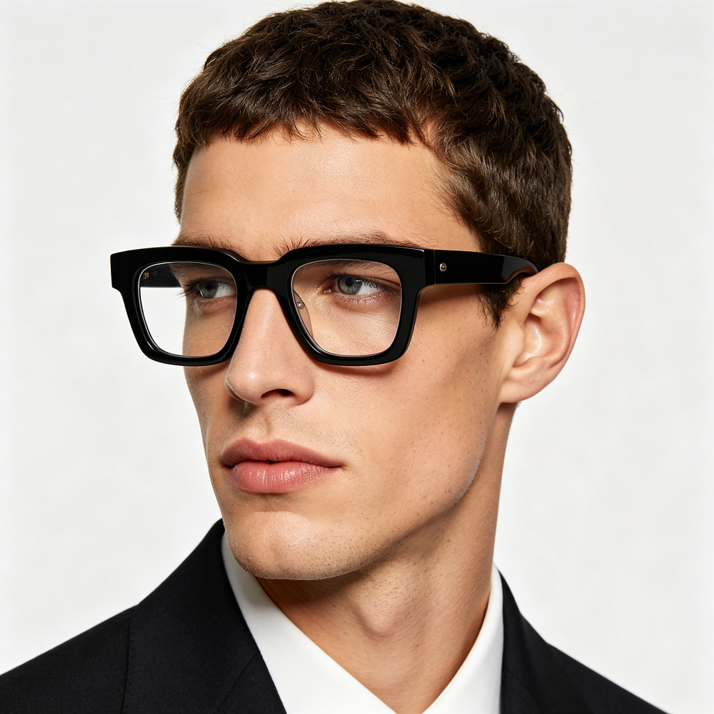 Black Acetate Rectangular Optical Glasses – Bild 4