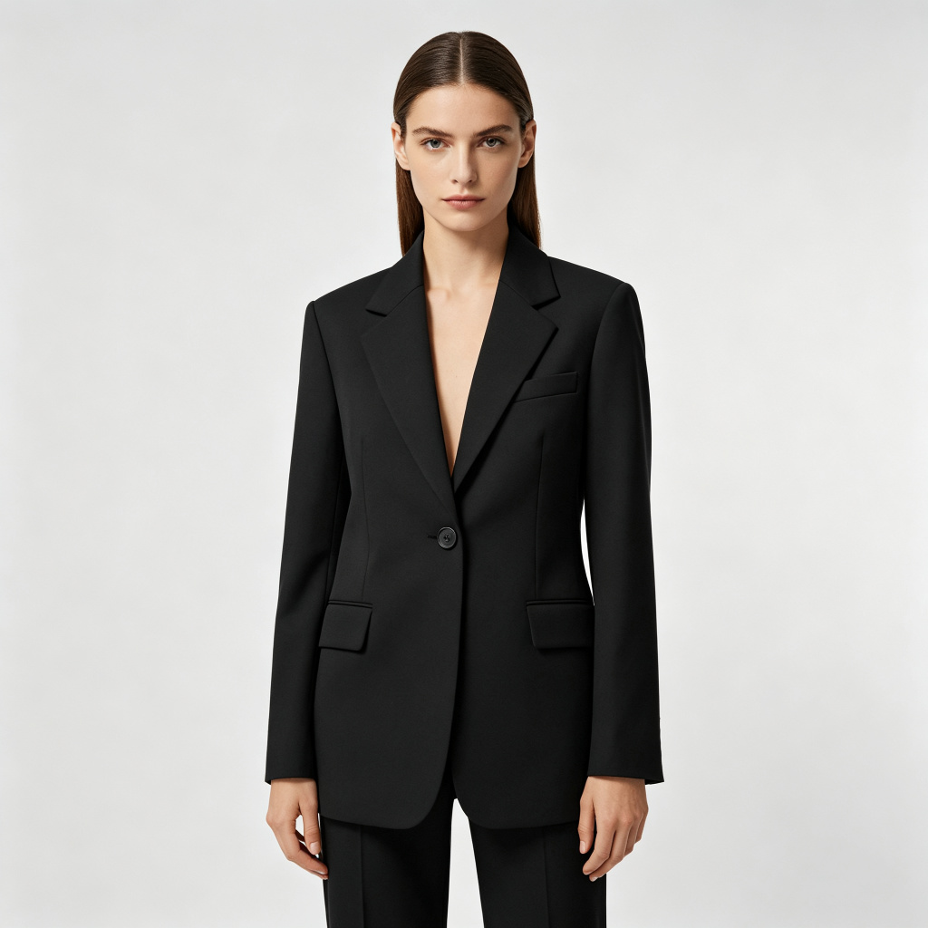 Black Fitted Blazer Jacket – Bild 4