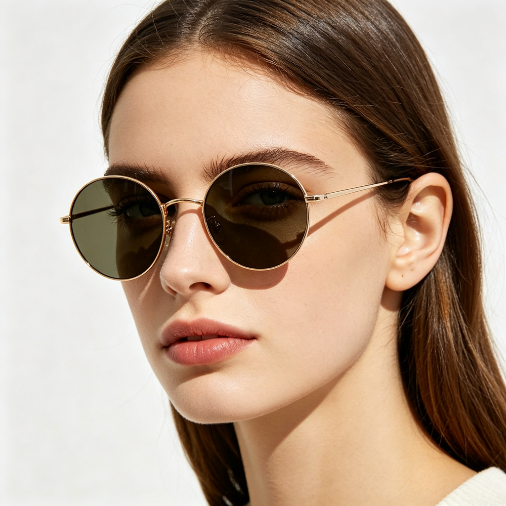 Vintage Round Metal Frame Sunglasses – Bild 5