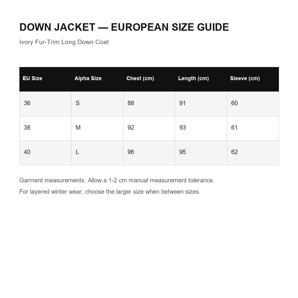 Ivory Fur Trim Long Down Coat – Bild 6