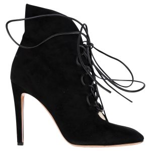 Gianvito Rossi Schnürstiefel mit Absatz aus schwarzem Wildleder
