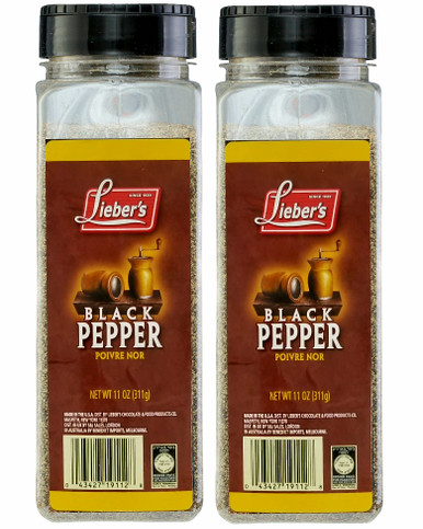 Lieber's gemahlen Schwarzer Pfeffer, koscher für Pessach, 11 oz (Packung mit 2)