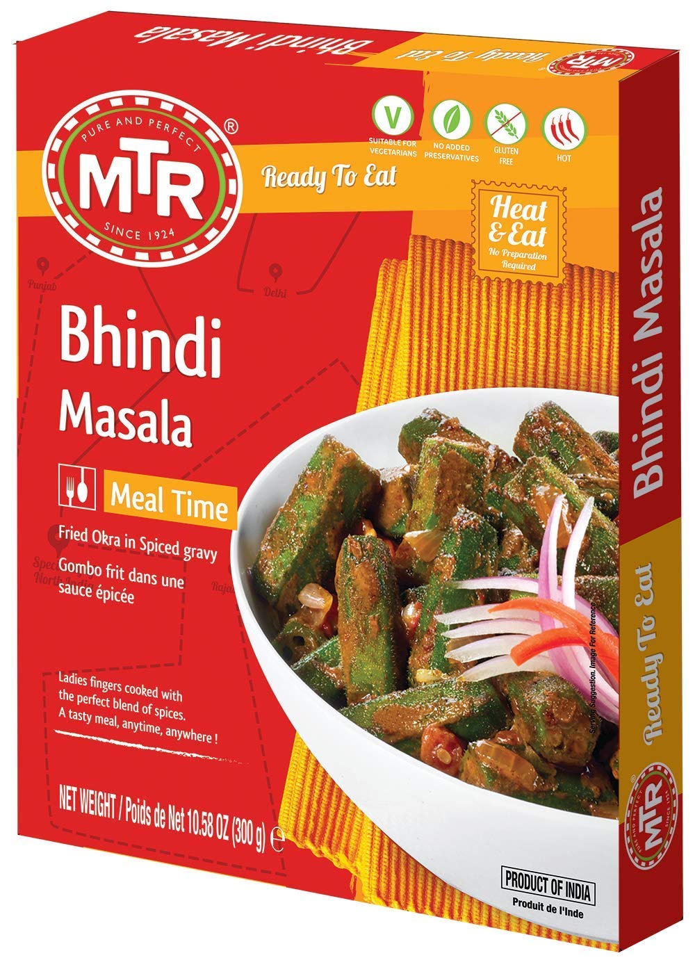 MTR Bereit zu essen – Bhindi Masala 10.58oz (300g)