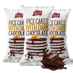 Lieber’s dunkle Schokolade bedeckte Reiskuchen, 3,1 Unzen (Packung mit 3)