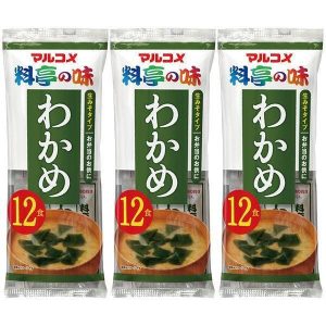 Marukome Instant Miso Suppe Wakame (Packung mit 3)