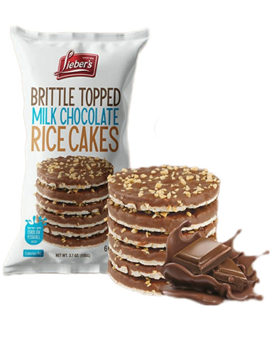 Lieber's Brittle belegte Milchschokolade überzogene Reiskuchen, 3,7 oz
