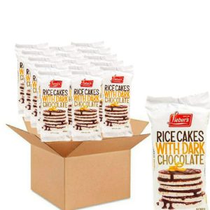 Lieber’s dunkle Schokolade bedeckte Reiskuchen, 3,1 Unzen (Packung mit 16)