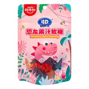 Amos Dinosaur Fruchtsaft Gummy Süßigkeiten 65g