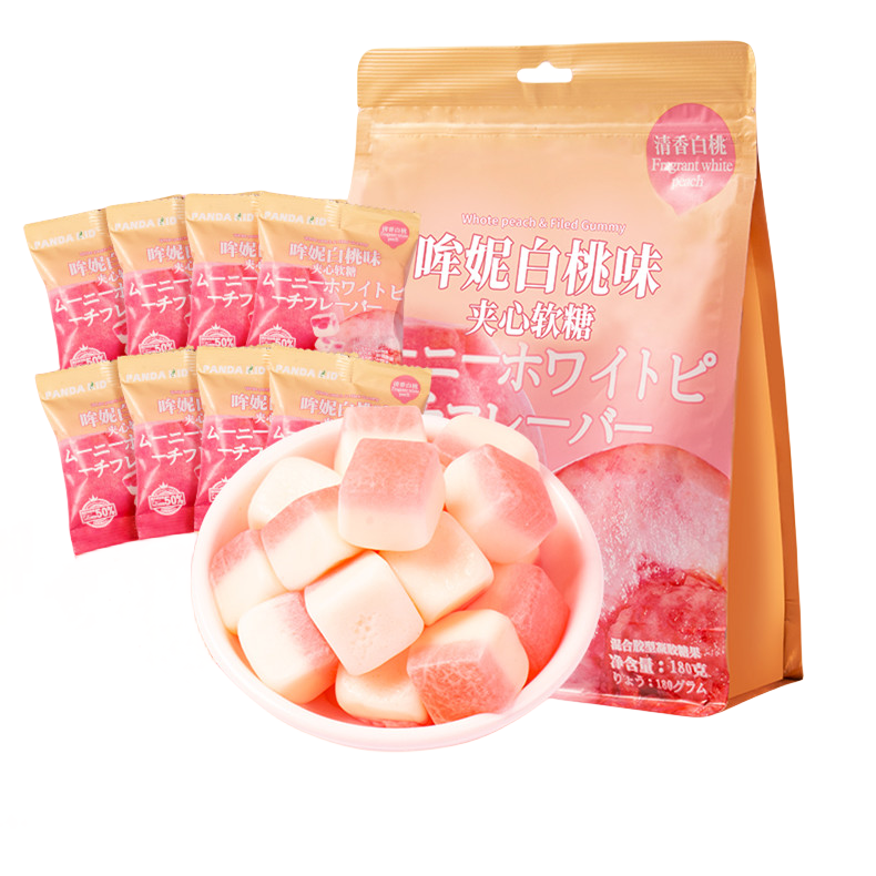 Panda Kid's Weiß Pfirsich aromatisiert Gummy Süßigkeiten 180g